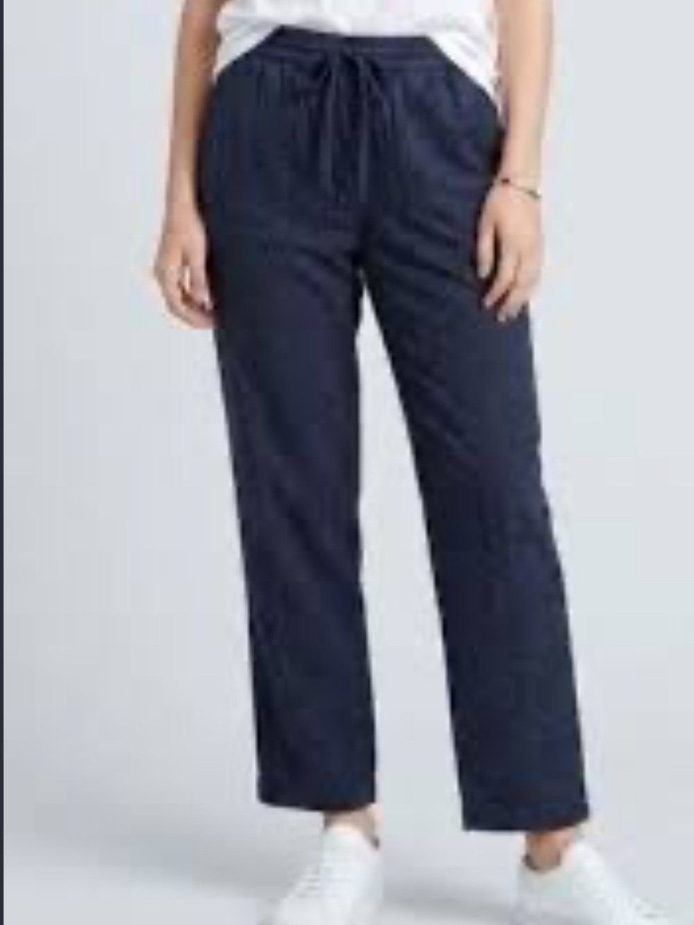 J. Crew mercantile blue eyelet tie waist pants size XS